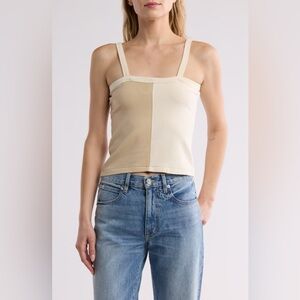NWT Madewell Compact Rib Scoop Neck Tank in Antique Cream